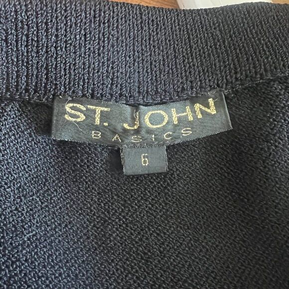 St John Basics black label santana knit knee length skirt size 6 wool blend - Picture 9 of 9